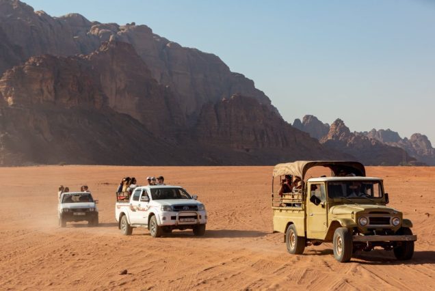 Enjoy a Jeep tour through Wadi Rum on the Wadi Rum Jeep Tour Safari from Aqaba