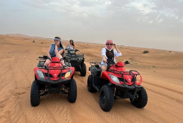 dubai desert safari quad bike and sand boarding with bbq dinner IpAlU