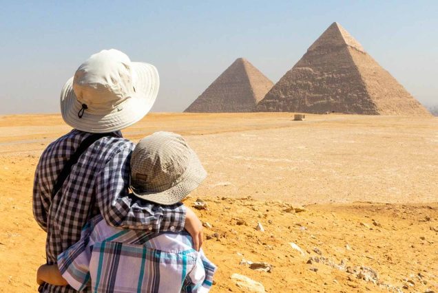 Pyramids of Giza with Kids Feature