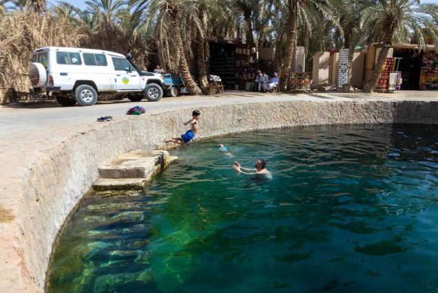 Swimming in Cleopatras Well in Siwa Egypt