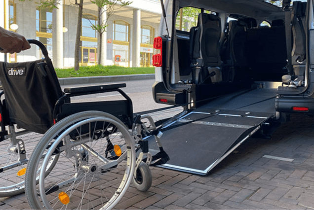 page electric wheelchair minibus ramp